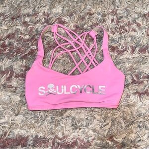 Lululemon x Soulcycle Pink Sports Bra